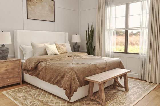 Interior - Master Bedroom for Farmhouse House Plan #119-455 - 1 bed, 1 bath