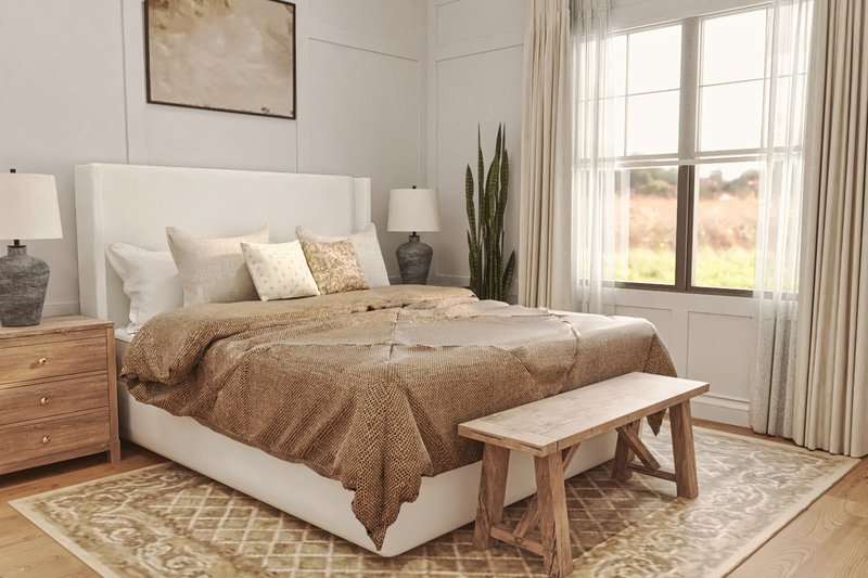 Home Plan - Interior - Master Bedroom for Farmhouse House Plan #119-455 - 1 bed, 1 bath