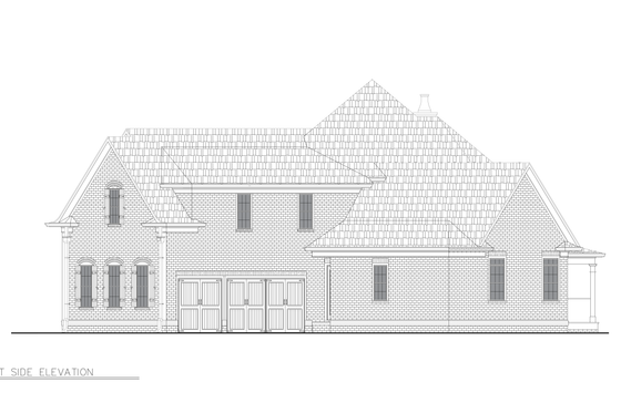 Exterior - Other Elevation 4 for Traditional House Plan #54-716 - 4 bed, 3 bath