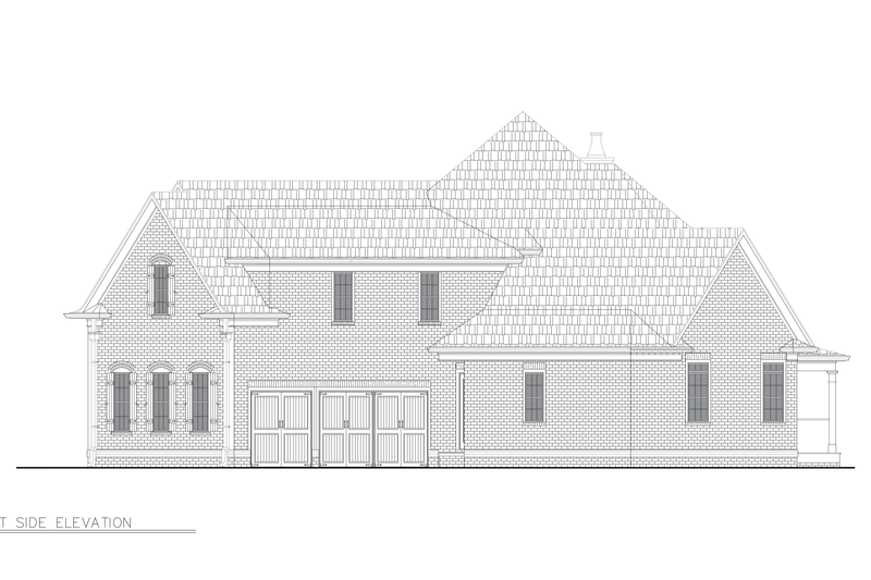 House Design - Exterior - Other Elevation 4 for Traditional House Plan #54-716 - 4 bed, 3 bath