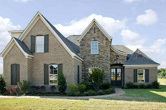 Exterior - Front Elevation for European House Plan #424-249 - 3 bed, 3 bath