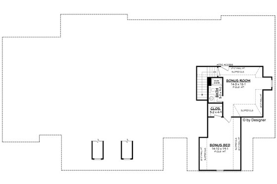 Floor Plan - Other Floor for Country House Plan #430-135 - 4 bed, 3.5 bath