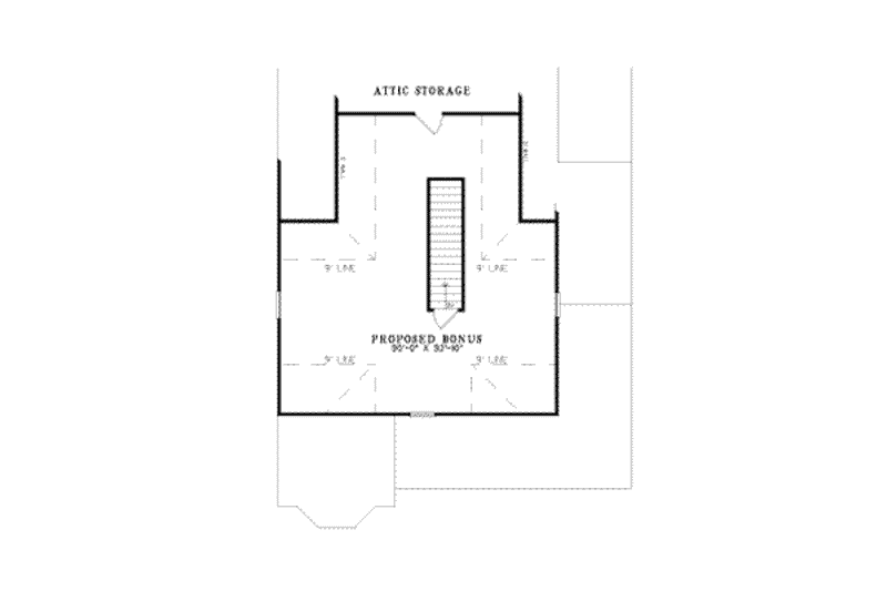 Home Plan - Floor Plan - Upper Floor for Southern House Plan #17-2111 - 3 bed, 2 bath