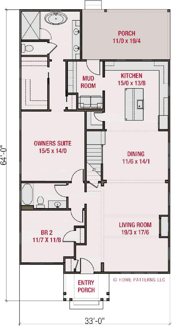 House Blueprint - Farmhouse Floor Plan - Main Floor Plan #461-114