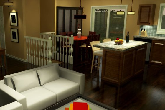 Exterior - Other Elevation 3 for Country House Plan #18-1027 - 2 bed, 1 bath