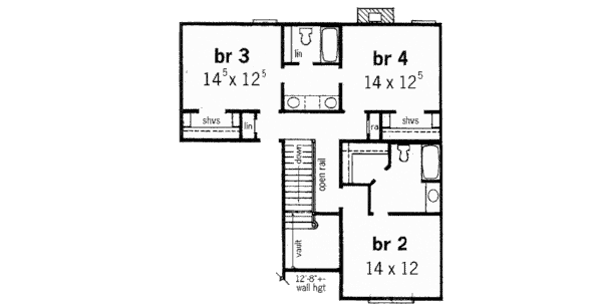 European Floor Plan - Upper Floor Plan #16-222