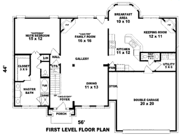 European Floor Plan - Main Floor Plan #81-13674