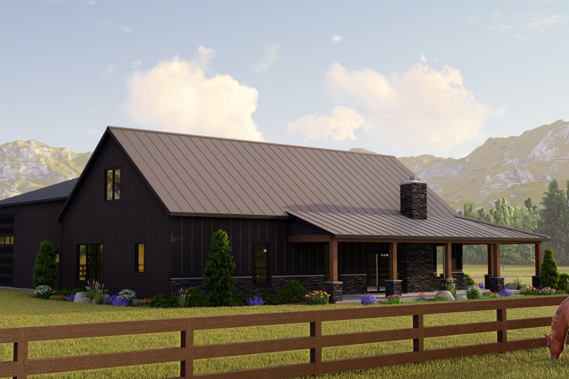 Dream House Plan - Exterior - Other Elevation for Barndominium House Plan #1064-148 - 3 bed, 2 bath