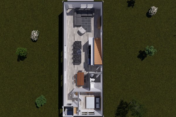 House Blueprint - Modern Floor Plan - Main Floor Plan #513-2412