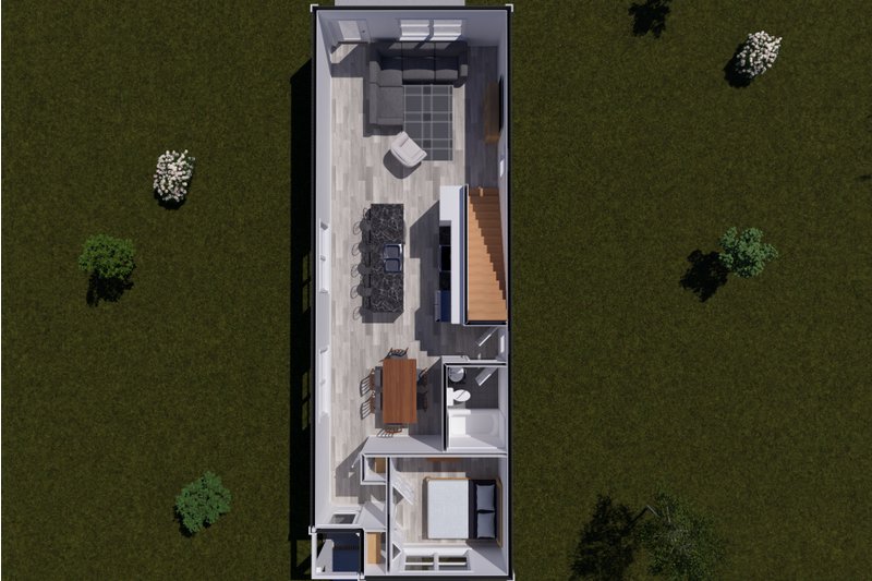 Architectural House Design - Floor Plan - Main Floor 1 for Modern House Plan #513-2412 - 4 bed, 3 bath