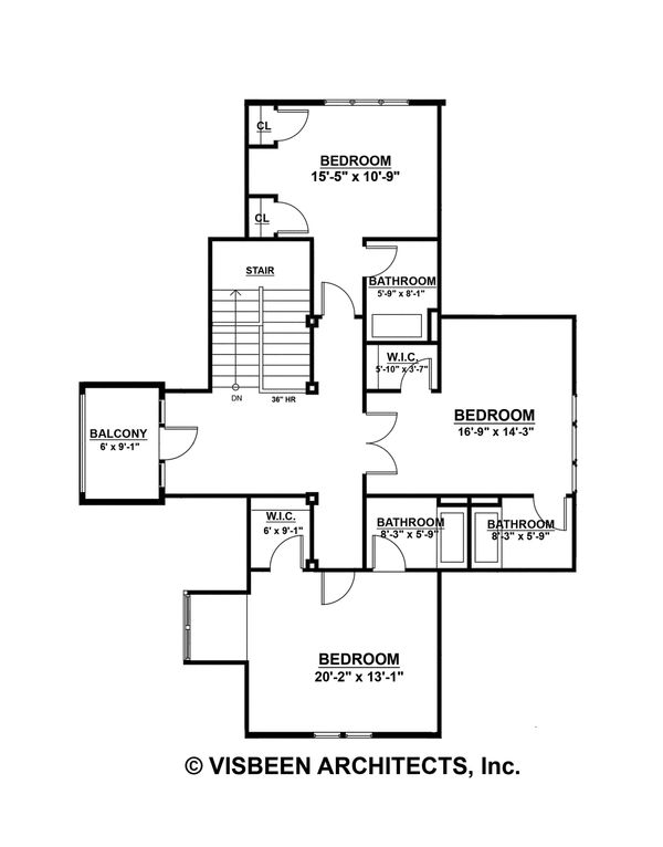 Farmhouse Floor Plan - Upper Floor Plan #928-10