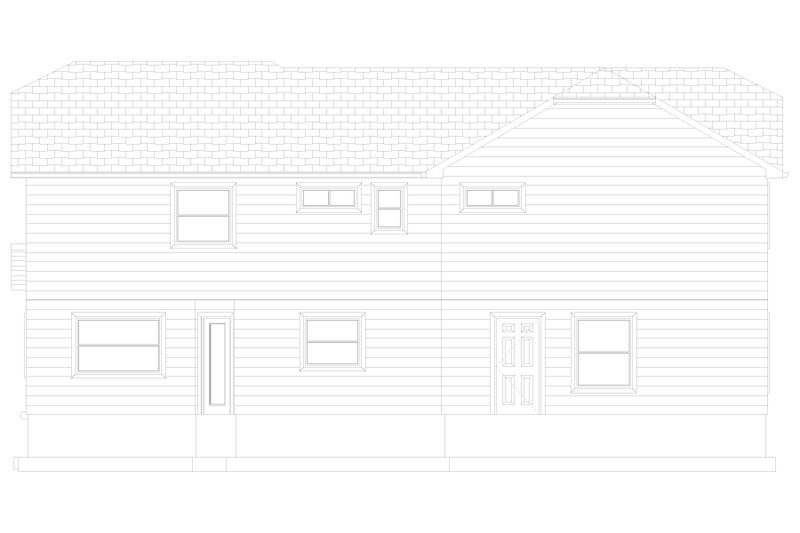 Architectural House Design - Exterior - Rear Elevation 3 for Traditional House Plan #1060-138 - 4 bed, 2.5 bath