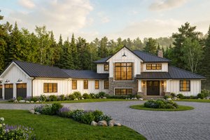 Home Plan - Exterior - Front Elevation for Farmhouse House Plan #928-451 - 4 bed, 3.5 bath