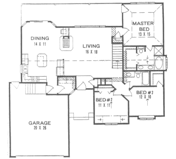 Traditional Floor Plan - Main Floor Plan #58-138