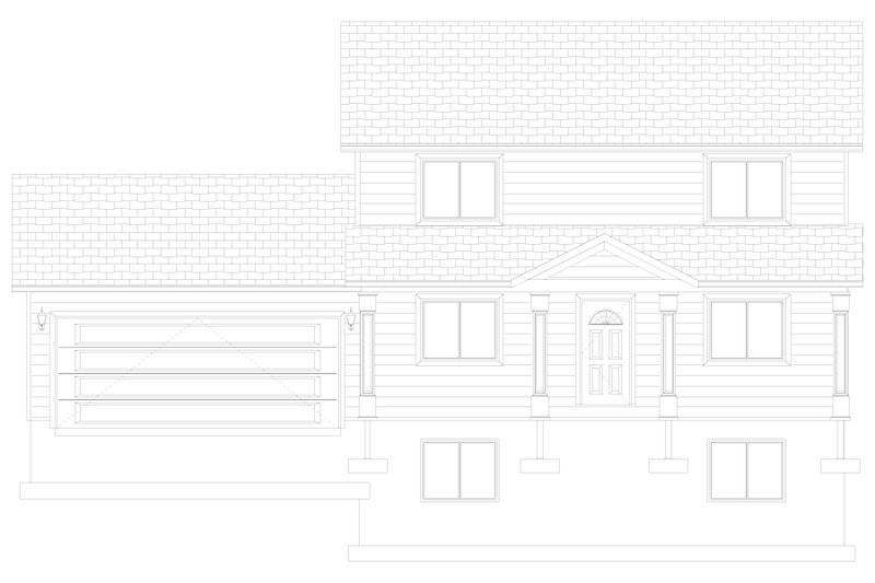 House Blueprint - Exterior - Front Elevation 5 for Farmhouse House Plan #1060-442 - 3 bed, 2.5 bath