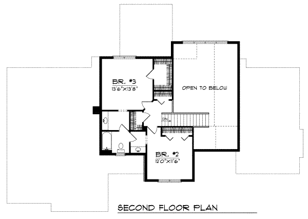 Home Plan - Mediterranean Floor Plan - Upper Floor Plan #70-513