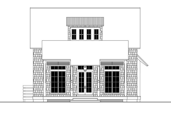 Exterior - Front Elevation 3 for Beach House Plan #443-14 - 4 bed, 4.5 bath
