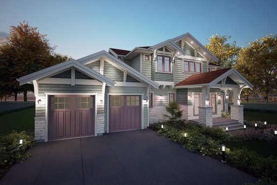 Exterior - Other Elevation for Craftsman House Plan #1101-15 - 3 bed, 3 bath