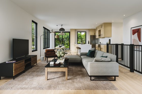 Interior - Family Room for Craftsman House Plan #23-2733 - 2 bed, 2 bath