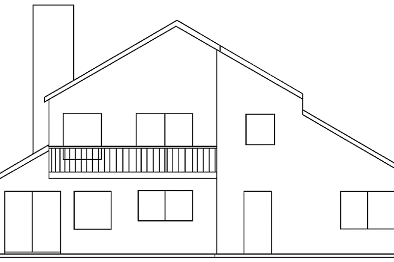Dream House Plan - Exterior - Rear Elevation for Contemporary House Plan #60-985 - 3 bed, 2 bath