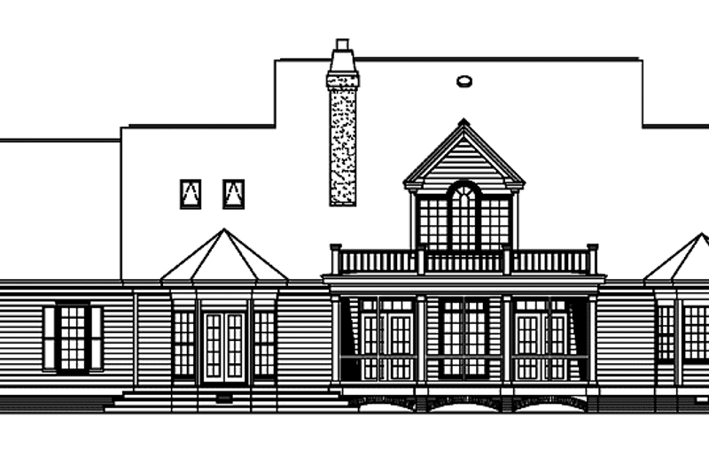 Home Plan - Exterior - Rear Elevation for Country House Plan #929-287 - 4 bed, 3.5 bath