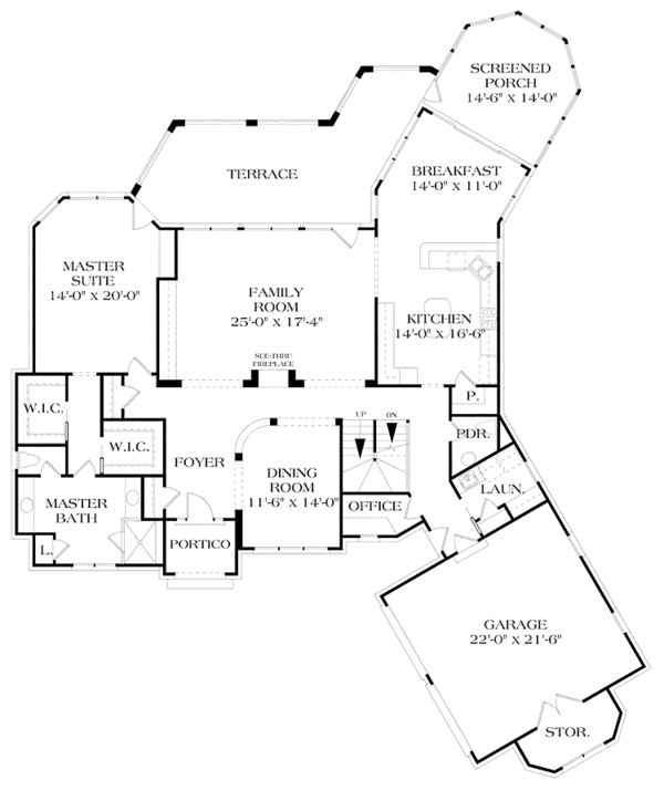 Home Plan - Country Floor Plan - Main Floor Plan #453-425