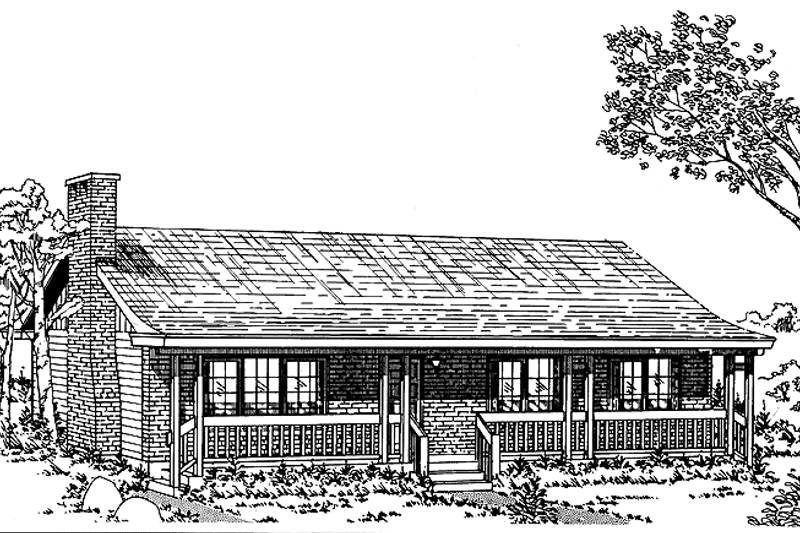 Murphy Ranch Blueprints Ranch Style House Plan - 3 Beds 2 Baths 1356 Sq/Ft Plan #47-675 ...
