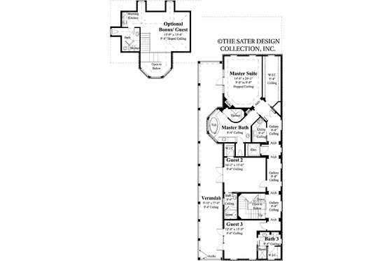 Floor Plan - Upper Floor for Traditional House Plan #930-359 - 4 bed, 3.5 bath