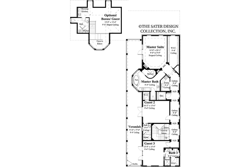 Architectural House Design - Floor Plan - Upper Floor for Traditional House Plan #930-359 - 4 bed, 3.5 bath
