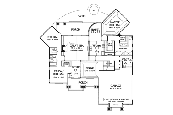 Floor Plan - Main Floor for Traditional House Plan #929-911 - 3 bed, 2 bath