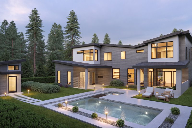 Architectural House Design - Photo 6 for Contemporary House Plan #1066-147 - 4 bed, 3 bath