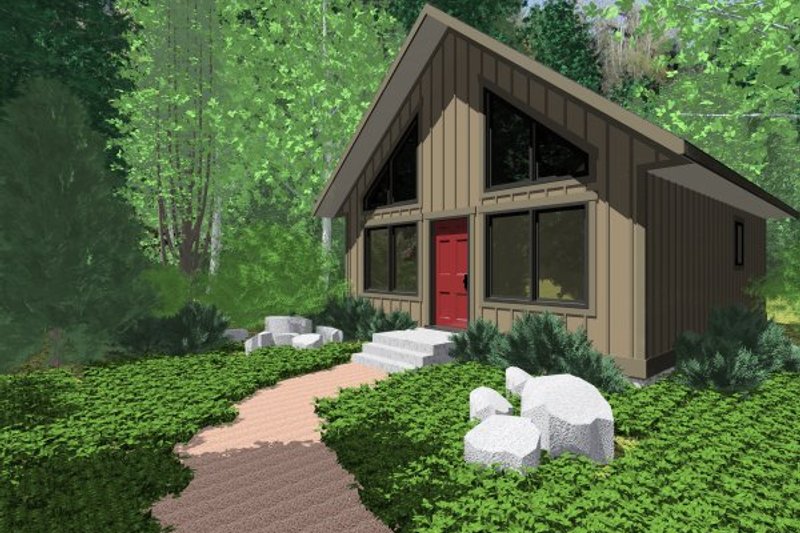 House Plan Design - Cottage Exterior - Front Elevation Plan #126-140