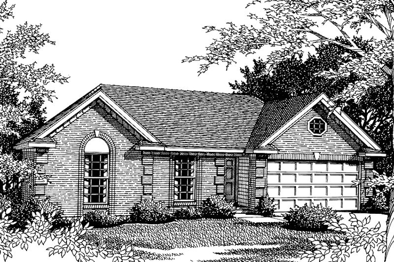 Dream House Plan - Exterior - Front Elevation 3 for Ranch House Plan #952-166 - 3 bed, 2 bath