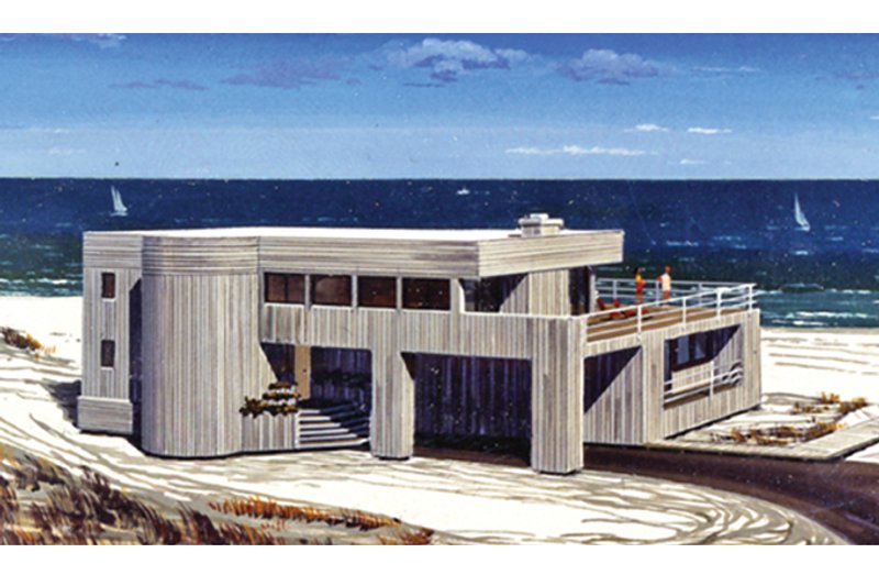 House Blueprint - Contemporary Exterior - Front Elevation Plan #314-280