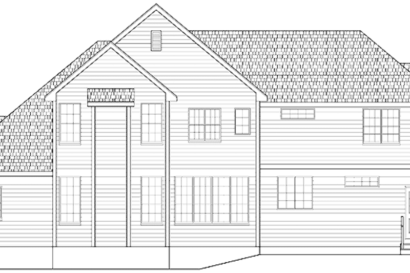 Home Plan - Exterior - Rear Elevation for Classical House Plan #328-422 - 4 bed, 3.5 bath