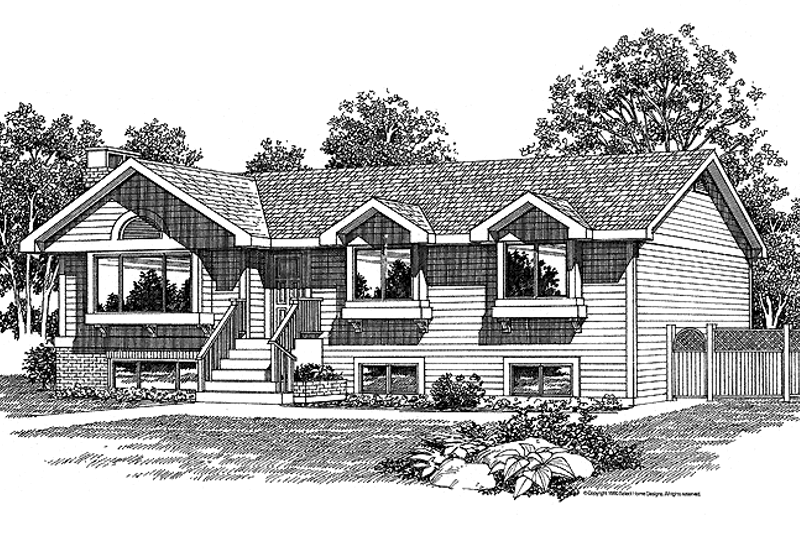 House Blueprint - Country Exterior - Front Elevation Plan #47-795