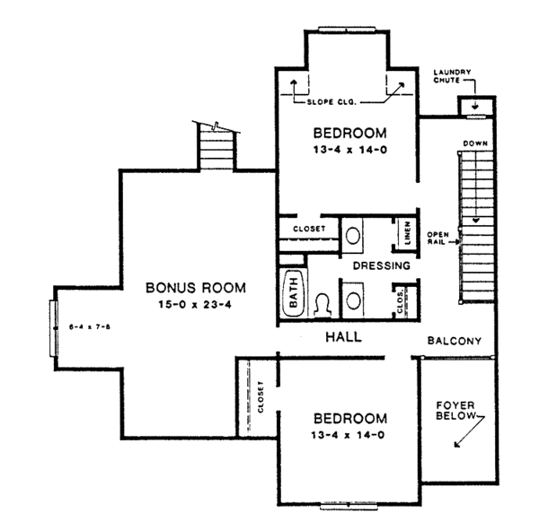 House Design - Adobe / Southwestern Floor Plan - Upper Floor Plan #10-279