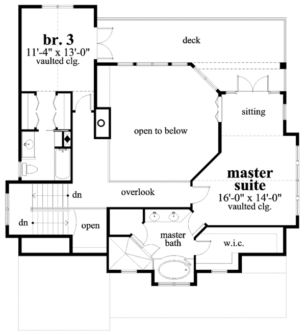 House Plan Design - Country Floor Plan - Upper Floor Plan #930-124