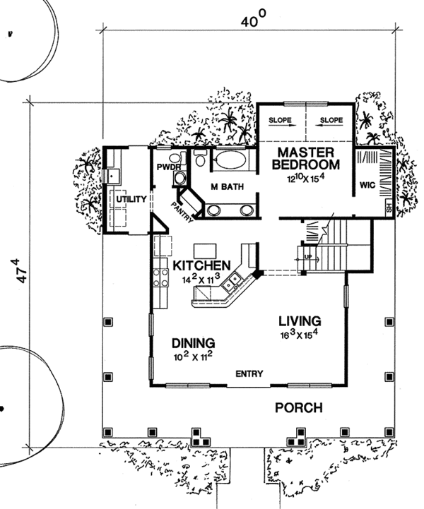Architectural House Design - Country Floor Plan - Main Floor Plan #472-396