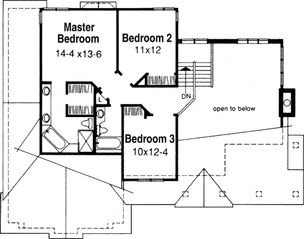 House Blueprint - Country Floor Plan - Upper Floor Plan #320-573