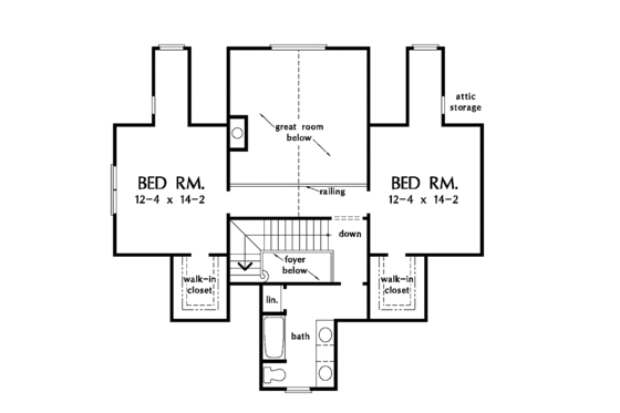 Floor Plan - Upper Floor for Country House Plan #929-484 - 4 bed, 3.5 bath