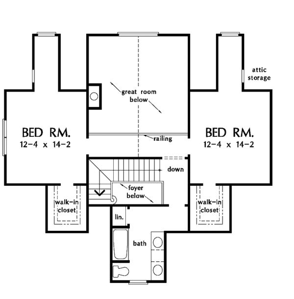 Country Floor Plan - Upper Floor Plan #929-484