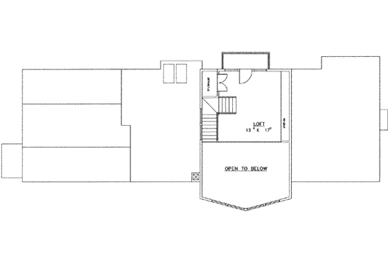 Floor Plan - Upper Floor for Modern House Plan #117-465 - 3 bed, 2.5 bath