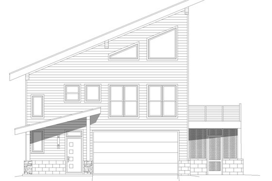 Exterior - Front Elevation 3 for Contemporary House Plan #932-560 - 3 bed, 2 bath