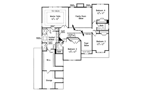 Floor Plan - Upper Floor for Colonial House Plan #927-776 - 5 bed, 4 bath