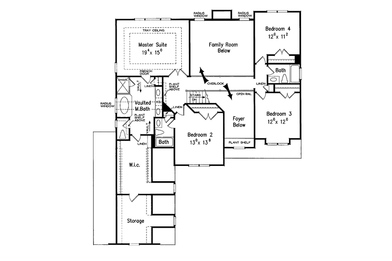 Dream House Plan - Floor Plan - Upper Floor for Colonial House Plan #927-776 - 5 bed, 4 bath