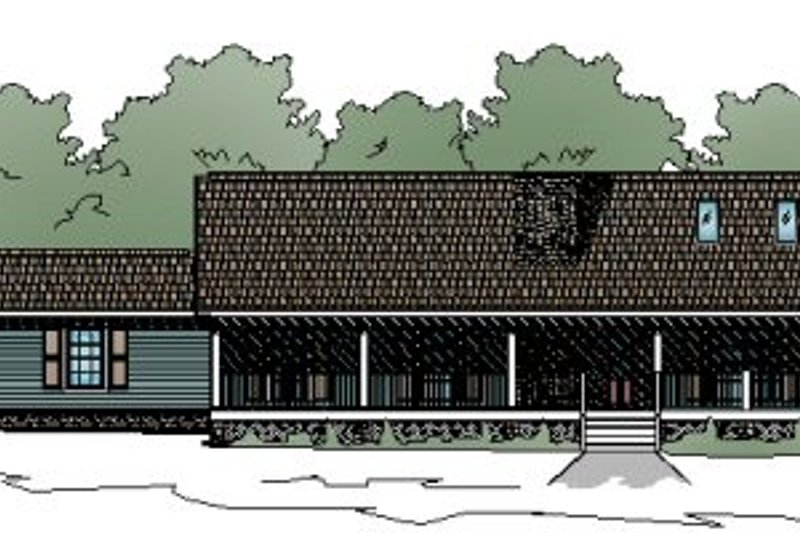 Architectural House Design - Ranch Exterior - Front Elevation Plan #123-106