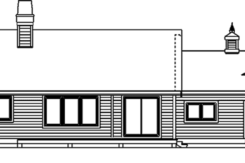 Dream House Plan - Exterior - Rear Elevation for Colonial House Plan #47-889 - 3 bed, 2 bath