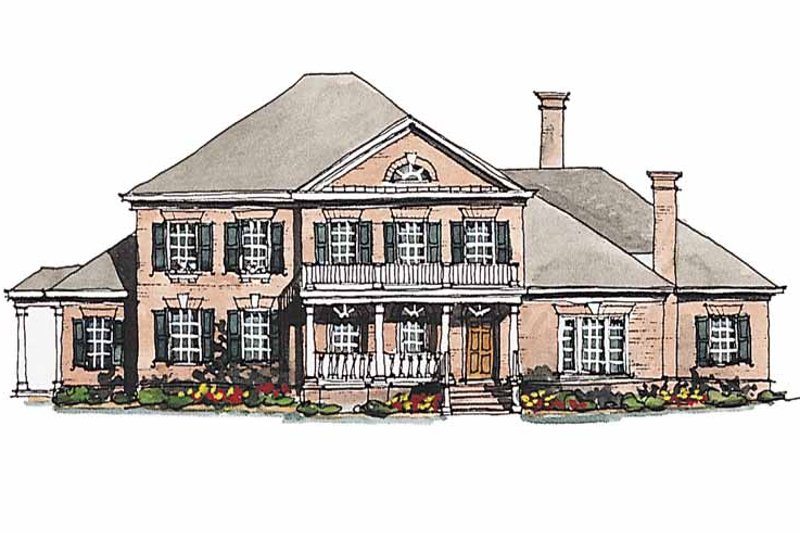 Dream House Plan - Classical Exterior - Front Elevation Plan #429-189