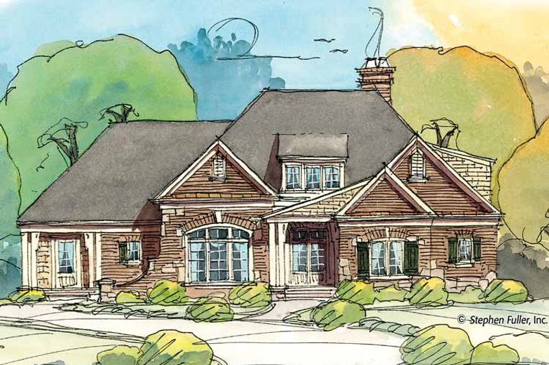 House Design - Exterior - Front Elevation 3 for Bungalow House Plan #429-376 - 4 bed, 3.5 bath